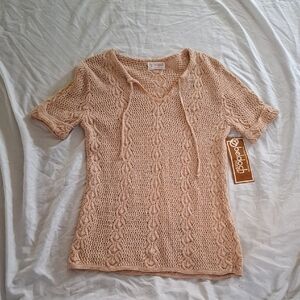 Bozzolo Women's Tan Knit Top